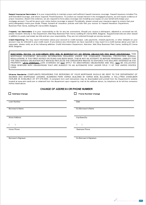 Download Ukraine Icard bank mortgage statement in Word and PDF formats 3 Photoshop template